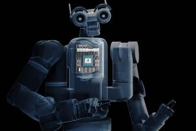Nvidias nye brikke er spesifikt beregnet på avanserte roboter, som selskapet illustrerer i dette bildet.