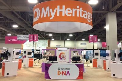 Illustrasjonsbilde: Standen til MyHeritage under RootsTech-konferansen i 2017.