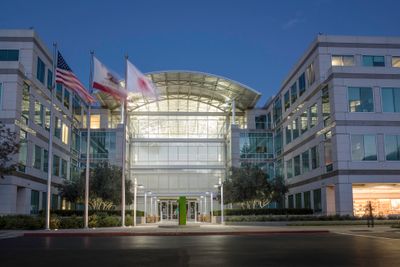 Fra Apple Campus i Cupertino. Illustrasjonsfoto.