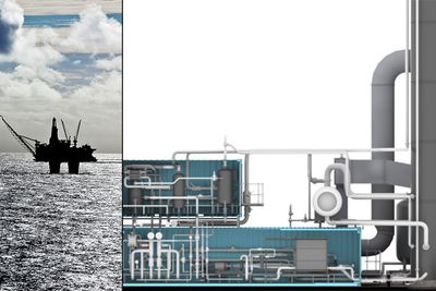 Det modulære og standardiserte CO2-fangstanlegget til Aker Solutions skal kunne rense 100.000 tonn CO2 i året. Nå ser de på muligheten for å installere det offshore, til å rense CO2 fra gassturbiner på oljeplattformer.