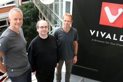 Jarle Antonsen, Yngve N. Pettersen og André Schultz er alle utviklere hos Vivaldi i Oslo.
