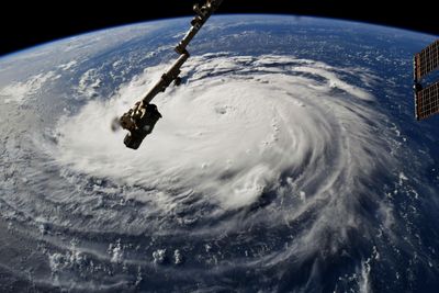 Orkanen Florence fotografert fra den internasjonale romstasjonen ISS.