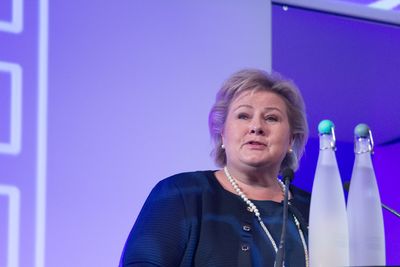 Under et arrangement i regi av Telia i forrige uke, tok Erna Solberg blant annet opp sikkerhetsspørsmål knyttet til propaganda, "fake news" og valgnatten i Sverige.