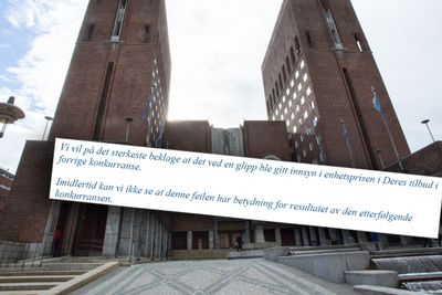 Oslo kommune Utdanningsetaten innrømmet prislekkasjen, men mente det ikke hadde betydning. 