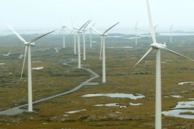 Naturvernerne er kritiske til omfanget og tempoet i den planlagte vindkraftutbyggingen i Norge. På bildet ser vi vindmølleparken på Smøla i Møre og Romsdal.