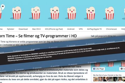 Beslaget av popcorn-time.no opprettholdes av lagmannsretten. 