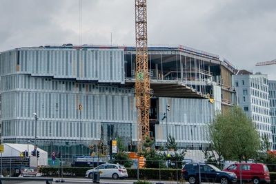 Oslo kommune har gitt Atlant Entreprenør mye av skylden for at det nye hovedbiblioteket i Oslo er forsinket. Dette bildet er fra september 2018.