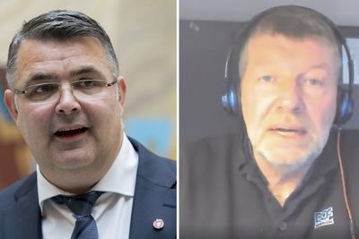 Olje og energiminister Kjell-Børge Freiberg (til venstre) synes ikke makspris på strøm, som Kurt Pedersen har satt i gang et folkeopprop om, er en god idé.