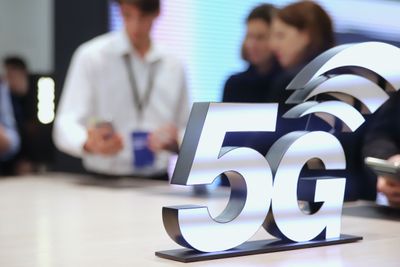 "Alle" snakket om 5G på MWC 2019. Her fra Samsung-standen hvor selskapet viste frem sin kommende Galaxy S10 5G-mobil.