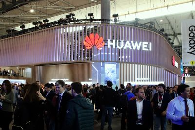 Huaweis stand på MWC 2019 i Barcelona. Illustrasjonsfoto.