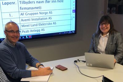 Prosjektleder Rune Smidesang og kvalitetsansvarlig Nina Kanne Stenumgård i Statens vegvesen.