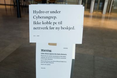 Varselet de ansatte ble møtt med i mars, da Hydro ble rammet av et svært omfattende dataangrep.