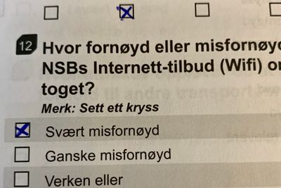 Norsk Gallup utfører denne uka en kundeundersøkelse for NSB. De får neppe toppscore på wifi- eller telefondekningen.