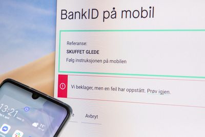 Det har vært problemer med BankID for mobil i dag. 