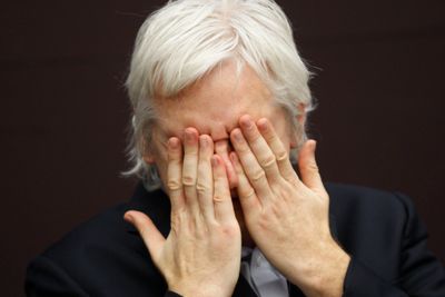 WikiLeaks-grunnlegger Julian Assange under en pressekonferanse i London i 2011. 