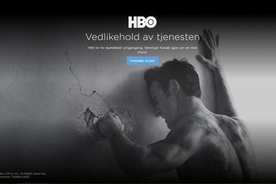 På sidene melder HBO Nordic om vedlikehold, men det er garantert ikke planlagt i dag.
