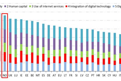 Gode på det meste, men likevel dårligst i nabolaget. Skal vi tro EUs digitaliseringsindeks, har Norge noe å lære av nabolandene i Norden.