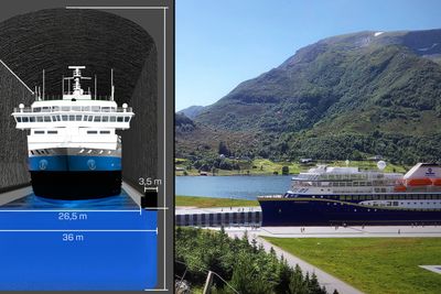 Stad skipstunnel er 1,7 kilometer og planlagt mellom Moldefjorden og Kjødepollen for å gjøre skipstrafikken tryggere.