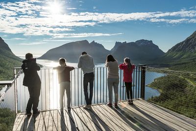 Fra Bergsbotn utsiktsplattform på Nasjonal turistveg Senja. Arkitekt: Code arkitektur as