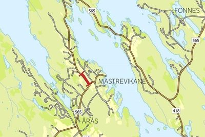 Her kommer ny gang- og sykkelvei mellom Mastrevikane og Kilestraumen i Austreheim.