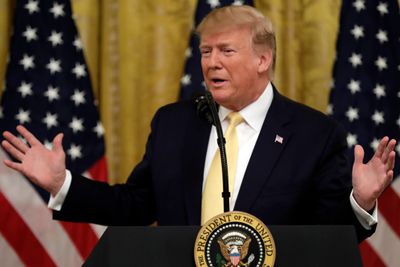 President Donald Trump under det han har kalt «Presidential Social Media Summit» i Det hvite hus.