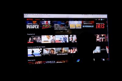 Strømmetjensten Netflix på en tv skjerm