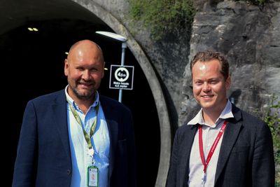 Konsernsjef i Green Mountain Tor Kristian Gyland sammen med daglig leder i Klikk Bjørn Knudsen.