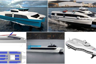 Fem konsortier står bak disse fem konseptene for utslippsfrie hurtigbåter.