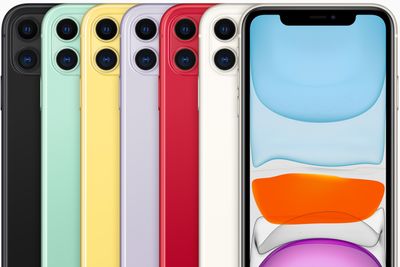 iPhone 11 kommer i seks forskjellige farger.