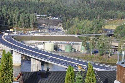 Kongsberg bru også tatt i bruk for første gang i dag.