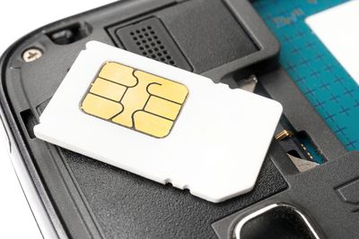 SIM card on the smart phone