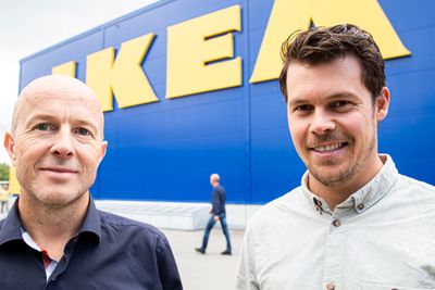 Daglig leder Sjur Usken og salgsdirektør Christian Skaarup Rasmussen håper på flere store avtaler etter at de kan dokumentere energisparing på Ikeas varehus.