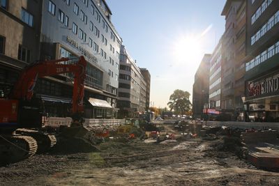 I Olav Vs gate i Oslo sentrum har Oslo kommune det de tror er verdens første utslippsfrie byggeplass. 