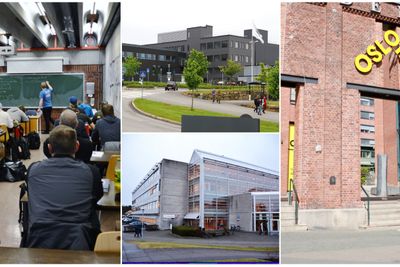 Universitetene sier at de holder utdanningene sine relevante. Fra venstre: Oslomet, Universitetet i Agder og Universitetet i Stavanger. 