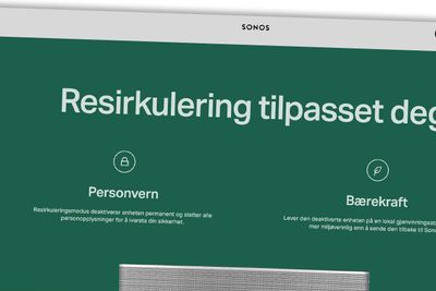 Resirkulering eller gjenbruk? Sonos gir rabatt til de som setter gamle Sonos-produkter i resirkuleringsmodus, noe som gjør at produktet ikke lenger kan brukes.