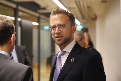 Digitaliseringsminister Nikolai Astrup (H). Bilde tatt ved åpningen av Nasjonalt cybersikkerhetssenter NCSC november 2019 i Oslo.