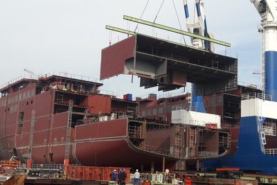 Tersan Shipyard i Tyrkia fikk oppdrag om å levere også de to siste skipene til Havila Kystruten etter verftskonkurs. To skip leveres i 2020 og to i 2021. Bildet er tatt november 2019.