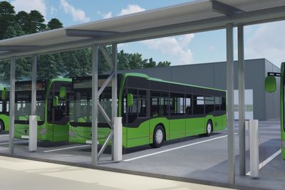 Det nye bussanlegget i Slemmestad får ladeløsninger fra ABB.