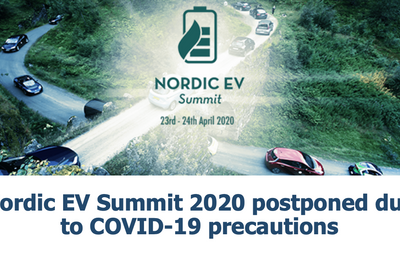 Korona-effekt: Nordic EV Summit flyttes fra april til høsten.