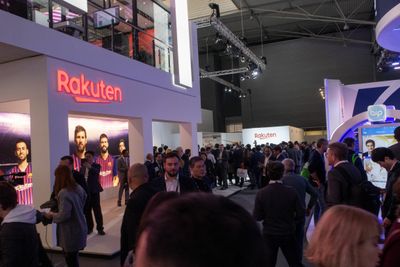 Det var stor oppmerksomhet rundt Rakuten Mobile under Mobile World Congress i 2019.