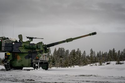 K9 Vidar under testskyting på Regionfelt Østlandet.