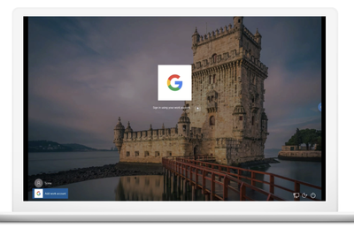 Innlogging på en Windows 10-maskin med en Google-konto.