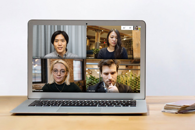Google Meet-basert videomøte på en PC.