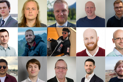 Finalistene i Rosing Coding Challenge 2020: Øverst fra venstre: Andreas Evjenth (25), Askøy; Didrik Jonassen (30), Oslo; Torbjørn Knutsen (33), Asker; Petter Teigen (41), Oslo; Andreas Storesund Madsen (22), Moss; Maciej Ciara (37), Lierskogen; Lars Nedberg (28), Oslo; Halvor Fladsrud Bø (21), Trondheim; Lars Lønne (36), Oslo; Girts Strazdins (36), Ålesund; Ayush Agarwal (31), Bergen; Audun Liberg (27), Oslo; Frank Karlstrøm (45), Sandnes; Magnar Ovedal Myrtveit (33), Oslo; Even Frøyen (33), Oslo.