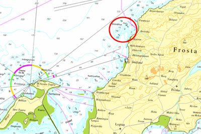 Stridens kjerne var plasseringen av et sjømerke i dette området av Trondheimsfjorden (se markering).