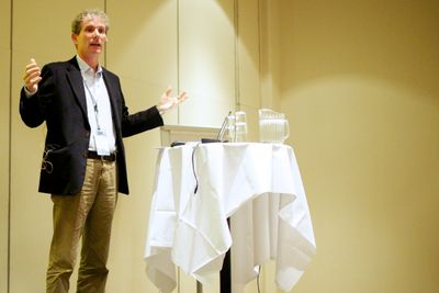 Norfund-direktør, Tellef Thorleifsson på Zerokonferansen i 2012.