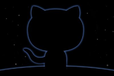 Mørk utgave av Github-maskotten Octocat.
