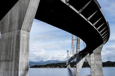 Hålogalandsbrua i Narvik er ett eksempel på en hengebro,. Det er brotypen forskningen er gjennomført på.