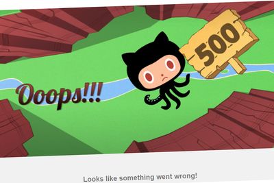 Mange som besøker Github denne morgenen blir møtt av denne feilmeldingen.