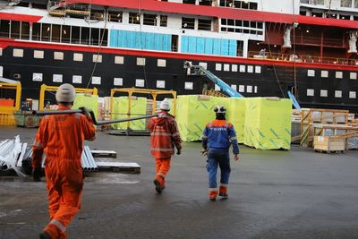 Kleven verft i Ulsteinvik i Møre og Romsdal. Green Yard Group overtar verftet, som gikk konkurs tidligere denne måneden.